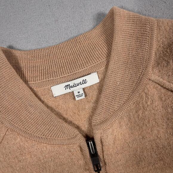 Madewell Coat Womens Medium Wool Full Zip Merino Long Cardigan Jacket Pockets - Picture 3 of 9